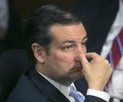 Ted Cruz (R, TX) adopted the junior high school approach to display his dissatisfaction.
